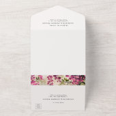 Wisteria Romantische Tuin Party Elegant Bruiloft All In One Uitnodiging (Buitenkant)