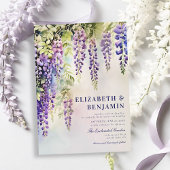Wisteria Romantische Tuin Party Elegant Bruiloft Kaart