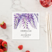 Wisteria Rustic Purple Floral Elegant Wedding Servet (Insitu)