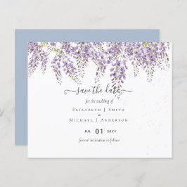 Wisteria Save Dates Dusty Blue WeddenGET