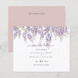 Wisteria Save Dates Dusty Pink Weddenschap BUDGET