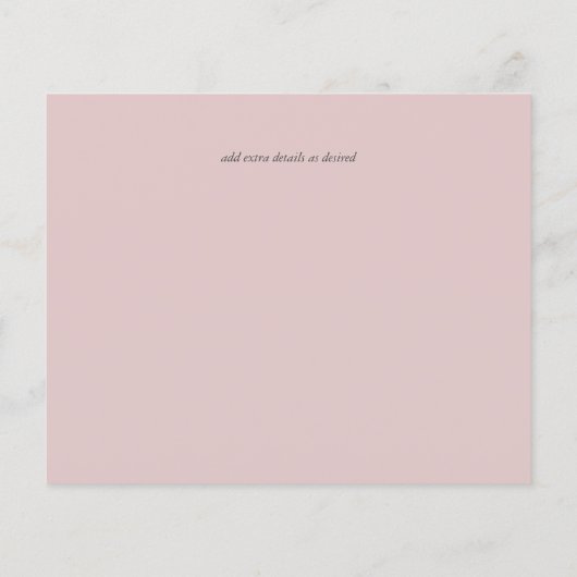 Wisteria Save Dates Dusty Pink Weddenschap BUDGET (Achterkant)