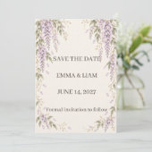Wisteria Save the Date (Staand voorkant)