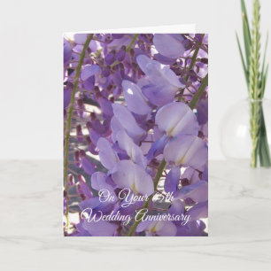 Wisteria Specialized 65th Wedding Jubileum Kaart