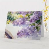 Wisteria Studie C in waterverf Kaart (Gele Bloem)