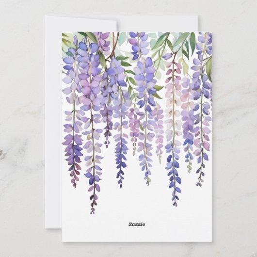 Wisteria Summer Garden Wedding Save the Date Kaart (Achterkant)