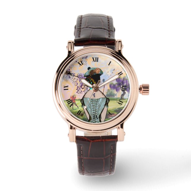 Wisteria Tee Time Rose Gold  Horloge (Voorkant)