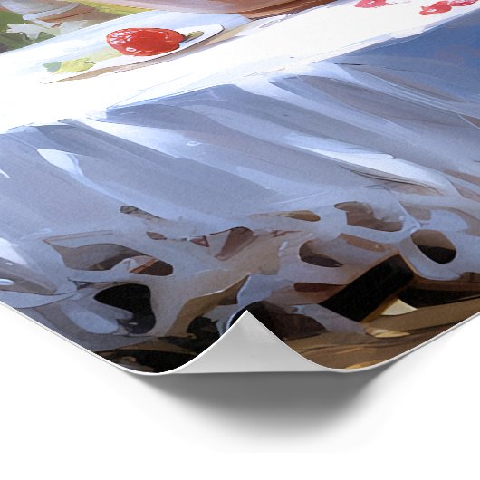 Wisteria Terrace | AI-Poster Poster (Hoek)