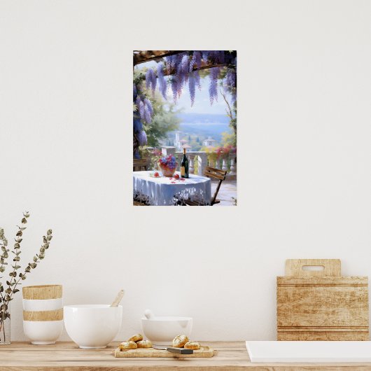 Wisteria Terrace | AI-Poster Poster (Keuken)