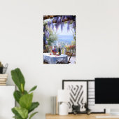 Wisteria Terrace | AI-Poster Poster (Thuiskantoor)