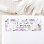 Wisteria Theme Wedding Return Address Etiket (Insitu)