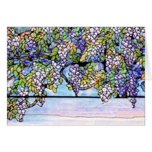 Wisteria Tiffany Glas in lood Card