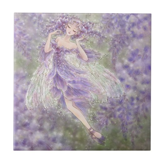 Wisteria Tile Tegeltje (Voorkant)