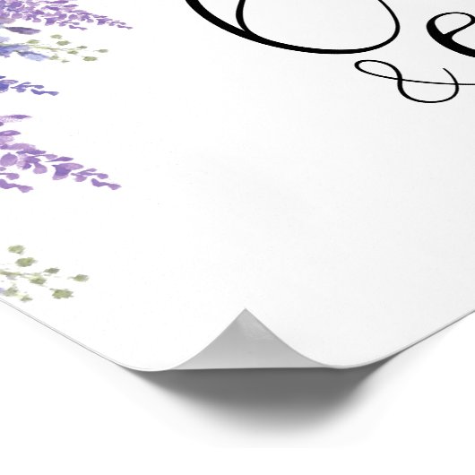 Wisteria tree Wedding Cards en Gifts Poster (Hoek)