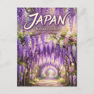 Wisteria-tunnel in Kawachi Fuji Gardens Japan Briefkaart
