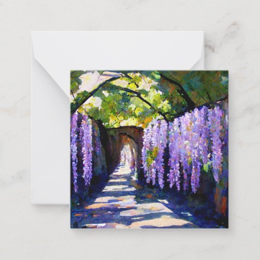 Wisteria-tunnel Notitiekaartje (Voorkant)