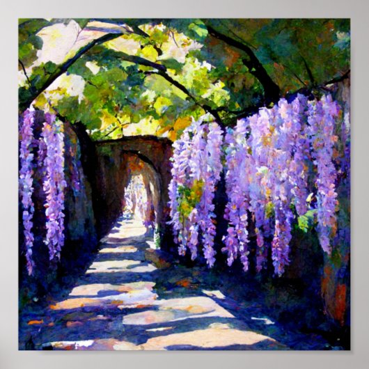 Wisteria-tunnel Poster (Voorkant)