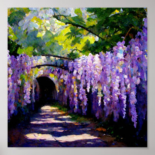 Wisteria-tunnel Poster