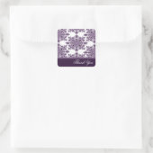 Wisteria Victoriaans Damask Hartelijk dank Sticker (Tas)