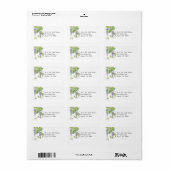 Wisteria Vine Adresetiketten Etiket (Full Sheet)