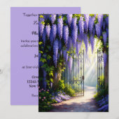 Wisteria vine on nostalgic, victorian garden gate  kaart (Voorkant / Achterkant)