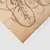 Wisteria Vine Purple Flowers Hummingbird Decoupage Tissuepapier (Detail)