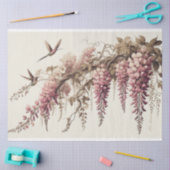 Wisteria Vine Roze Bloemen Decoupage Tissuepapier (Craft)