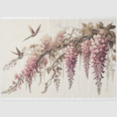 Wisteria Vine Roze Bloemen Decoupage Tissuepapier (Voorkant)