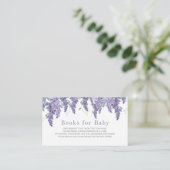 Wisteria Waterverf Baby shower Books for Baby Informatiekaartje (Staand voorkant)