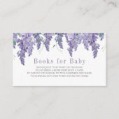 Wisteria Waterverf Baby shower Books for Baby Informatiekaartje (Voorkant)