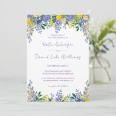 Wisteria Waterverf Lavender Blue Floral Wedding Kaart (Staand voorkant)