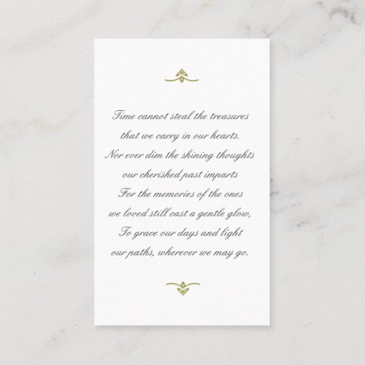 Wisteria Waterverf Sympathie Memorial Fotokaart Visitekaartje (Achterkant)