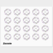 Wisteria Wedding Bedankt Ronde Sticker (Vel)