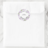 Wisteria Wedding Bedankt Ronde Sticker (Tas)