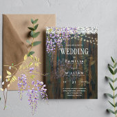 Wisteria Wedding Invitations Rustic Lace BUDGET