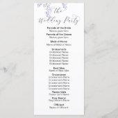 Wisteria Wedding Programme Programmakaart (Achterkant)