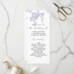 Wisteria Wedding Programme Programmakaart