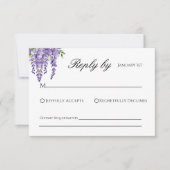 Wisteria Wedding RSVP Kaart (Voorkant)