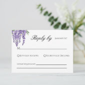 Wisteria Wedding RSVP Kaart (Staand voorkant)