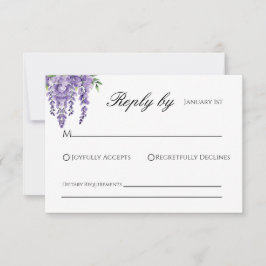 Wisteria Wedding RSVP Kaart