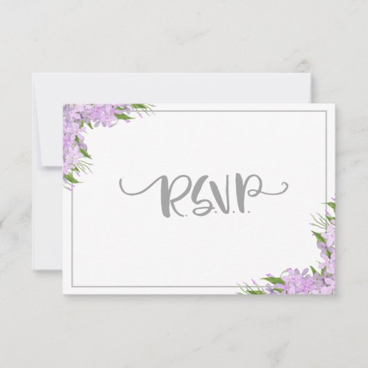 Wisteria Wedding RSVP Kaartje (Voorkant)