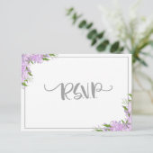 Wisteria Wedding RSVP Kaartje (Staand voorkant)