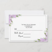 Wisteria Wedding RSVP Kaartje (Achterkant)