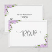 Wisteria Wedding RSVP Kaartje (Voorkant / Achterkant)