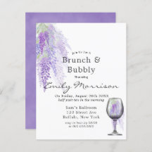 Wisteria Wijnglas Brunch & Bruisende Uitnodiging