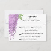 Wisteria Wonder Wedding RSVP Kaartje (Voorkant)