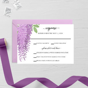 Wisteria Wonder Wedding RSVP Kaartje