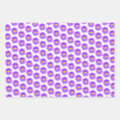 Wisteria, zonnebloem, Paars bloempatroon Inpakpapier Vel (Voorkant)