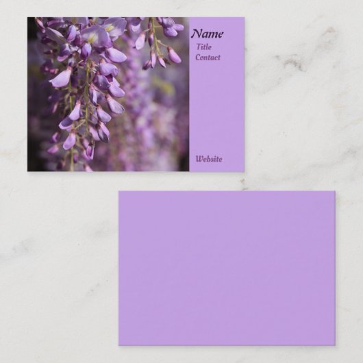 Wisters: Heren fluitdansen van Wisteria Visitekaartje (Voorkant / Achterkant)