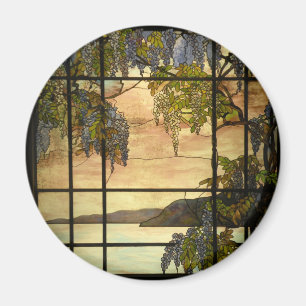 Wisterwijnstokken in gekleurd glas magneet